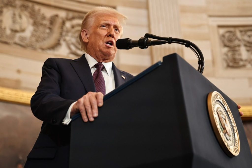 Inauguration bromance: Trump praises Abbott as he promises deportations, more miles of border wall