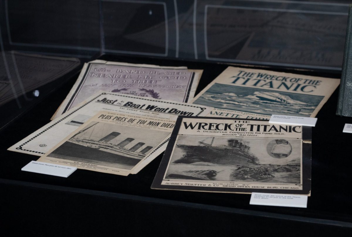 Authentic press clippings and information about the ship’s voyage and sinking are among the many artifacts you’ll find. (Imagine Exhibitions)