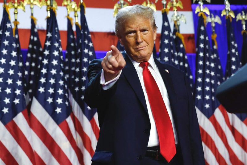 Donald Trump points finger