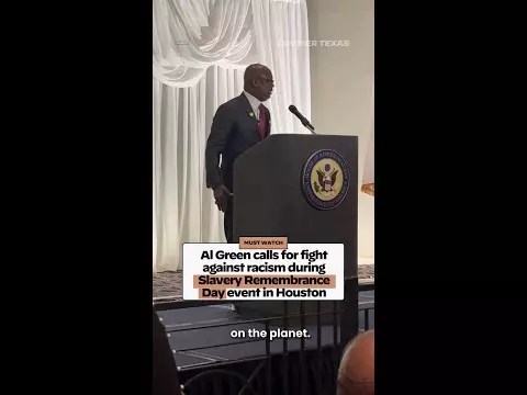 Al Green calls for fight against racism during Slavery Remembrance Day event in Houston