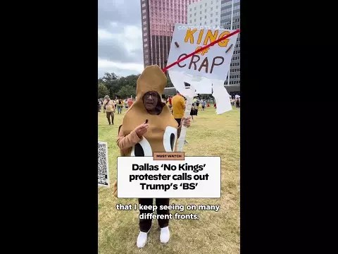 Dallas ‘No Kings’ protester calls out Trump’s ‘BS’