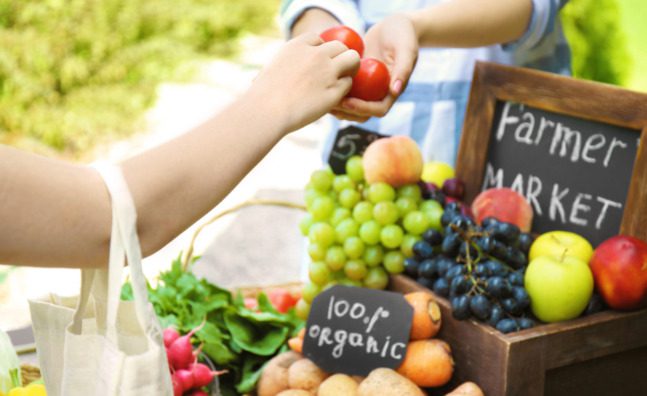 A farmers market