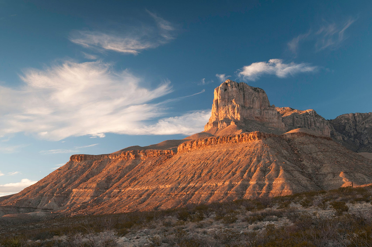 El Capitan stands as a prominent landmark over the Chihuahuan Desert