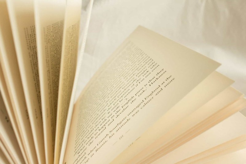 Close-up of the pages of a book