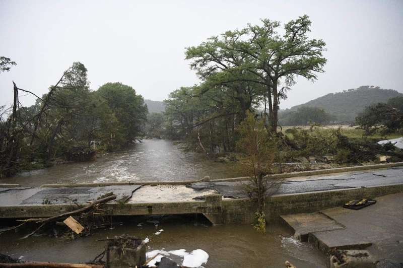 A washed out bridge during last year's flood