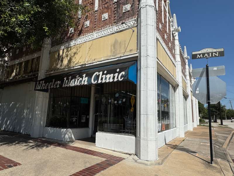 The exterior of John Galvan's watch clinic.