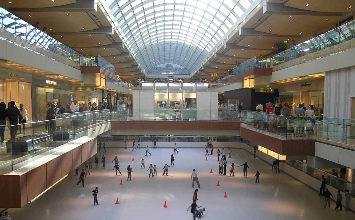 ice skating rink at Galleria in Houston