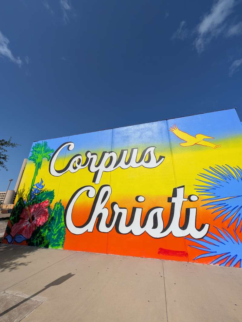 A mural near the beach in Corpus Christi on the Texas Gulf Coast.