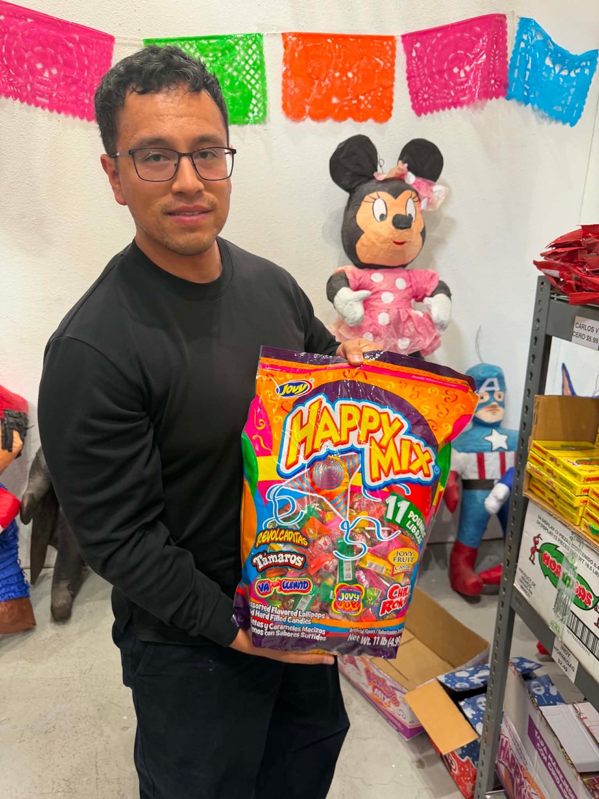 Sabores de Mexico owner holds up a 'Happy Mix'