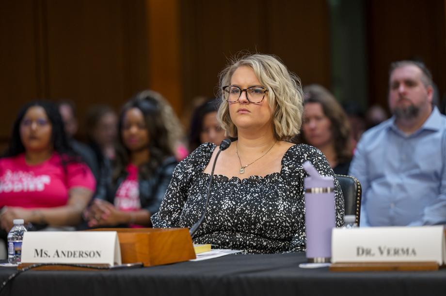 Madysn Anderson appearing before a Senate Health, Education, Labor, and Pensions (HELP) Committee hearing. (Senate HELP Committee)