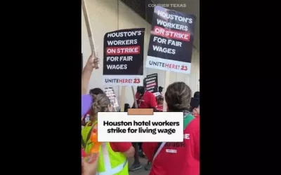 Houston hotel workers strike for living wage