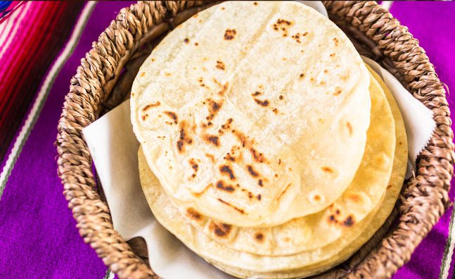 House-made tortillas like the ones you can find at our local Hispanic markets