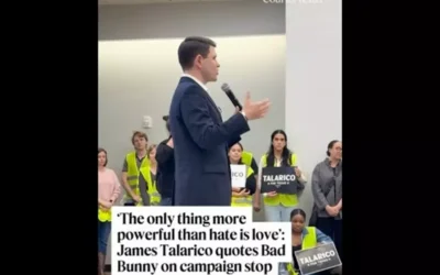 ‘The only thing more powerful than hate is love’: James Talarico quotes Bad Bunny on campaign stop